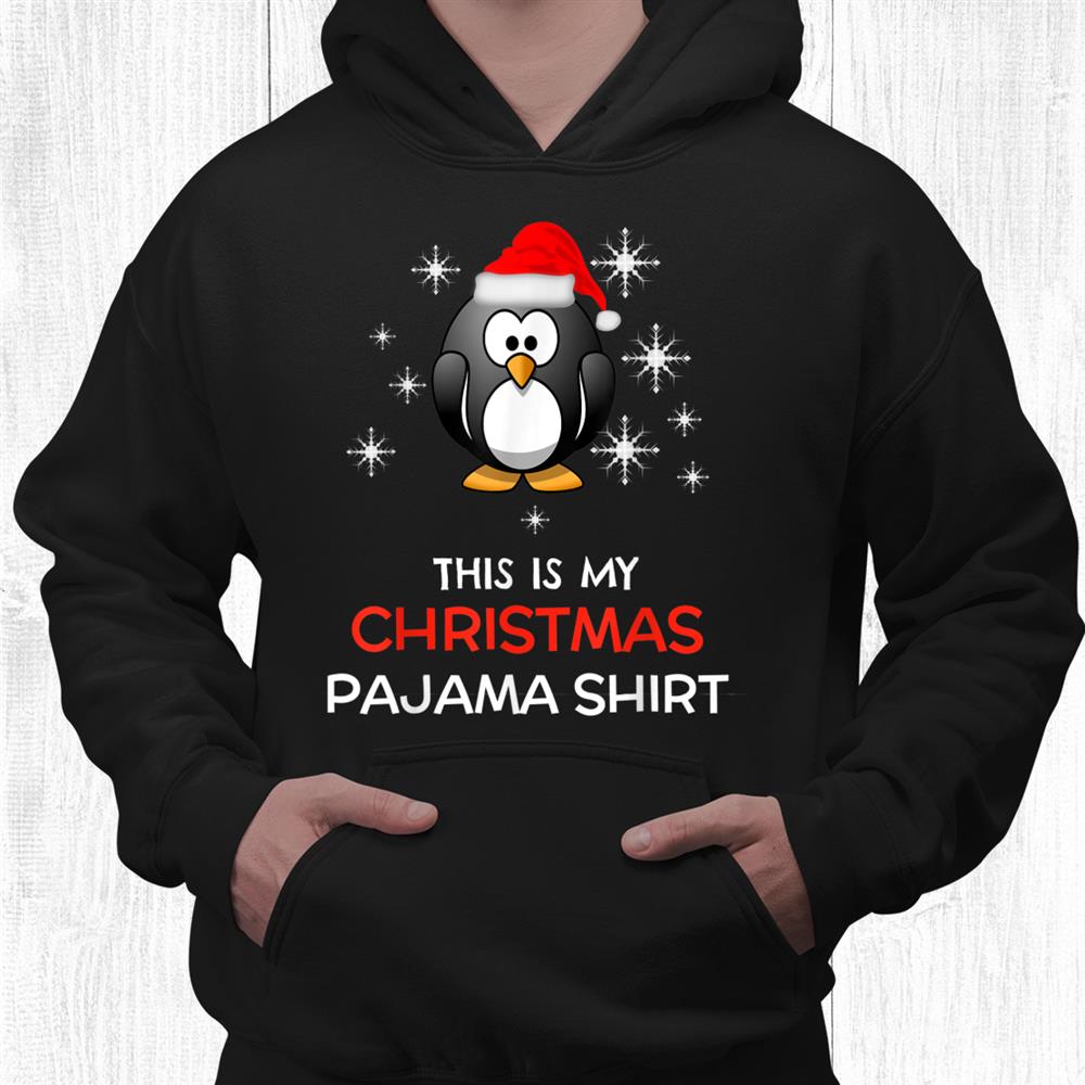 This Is My Christmas Pajama Shirt Penguin Santa Shirt This Is My Christmas Pajama Shirt Penguin Santa Shirt