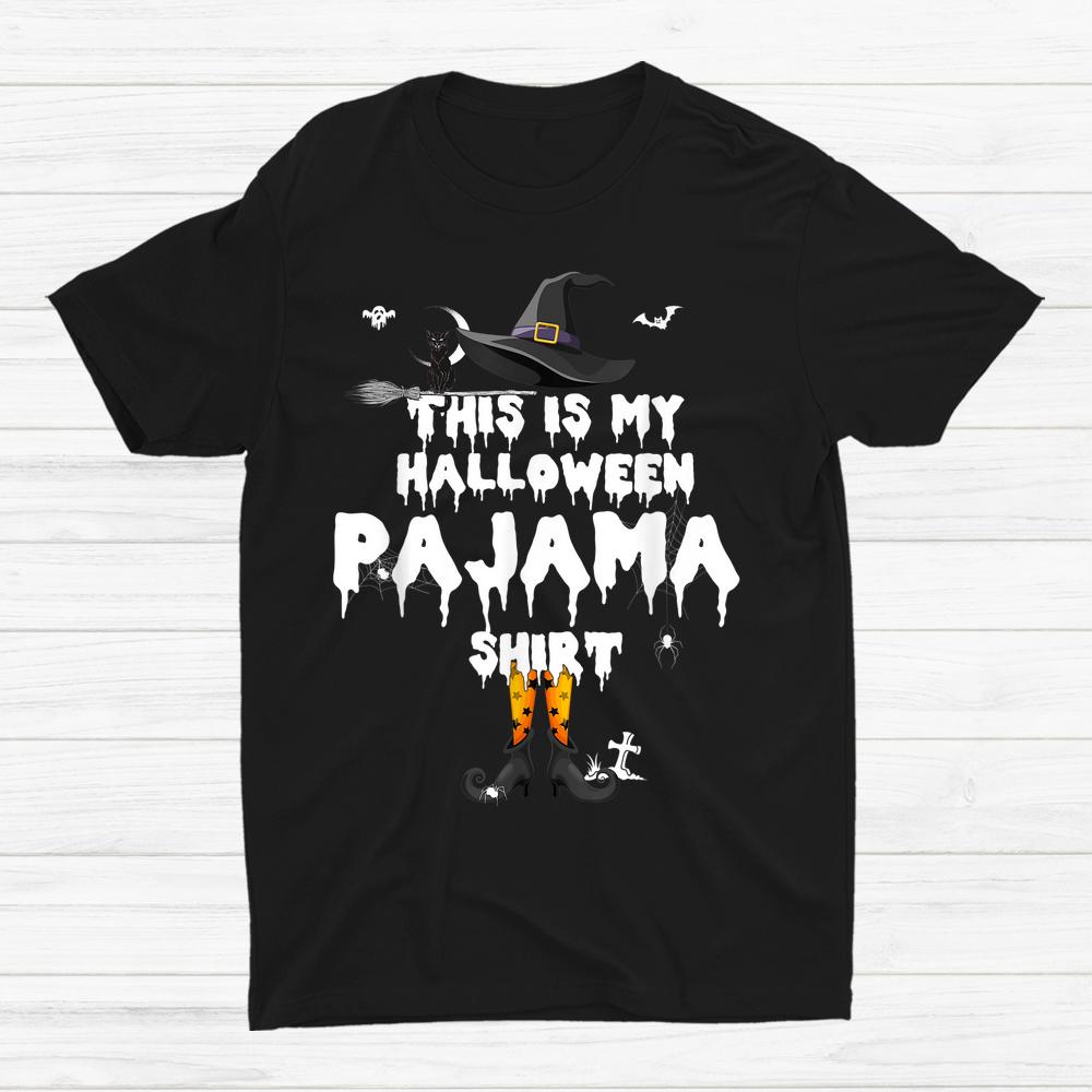 This Is My Halloween Pyjama Shirts Halloween Witch Cat Boo Shirt This Is My Halloween Pyjama Shirts Halloween Witch Cat Boo Shirt