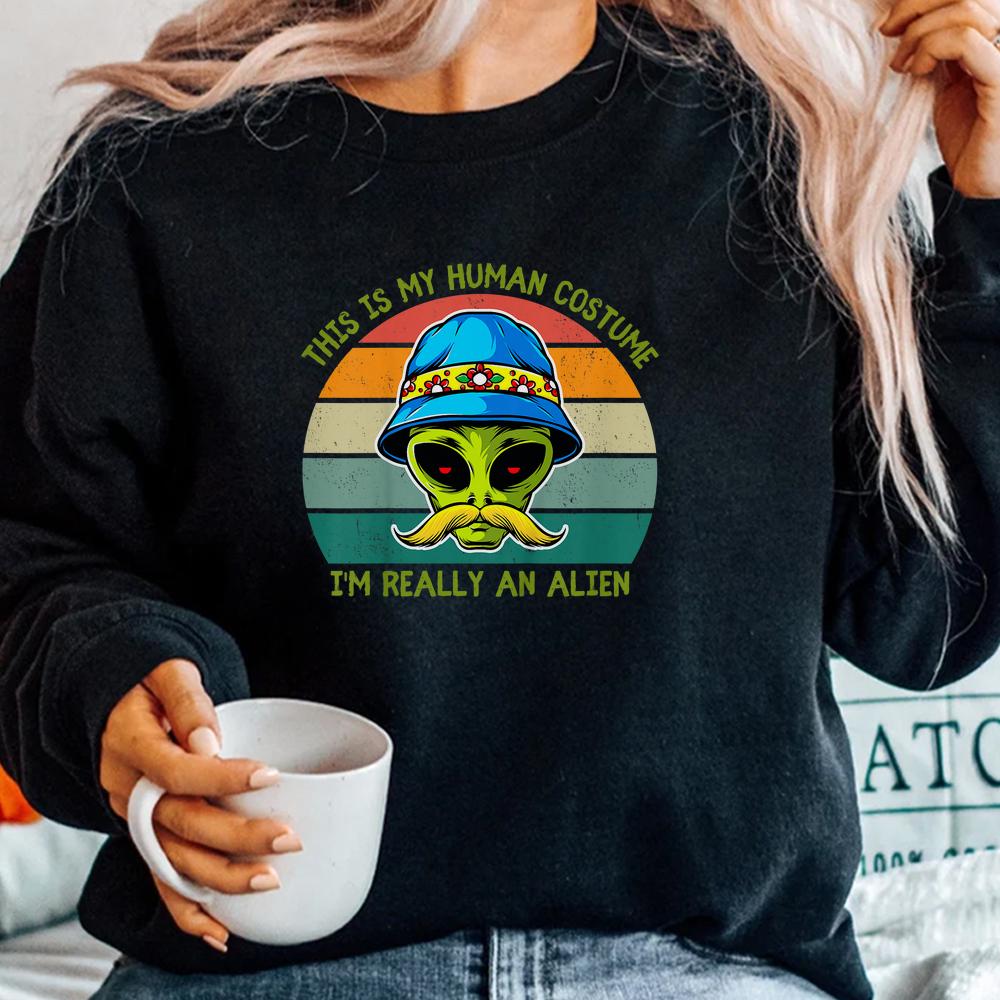 This Is My Human Costume I’m Really An Alien Halloween Shirt This Is My Human Costume I’m Really An Alien Halloween Shirt