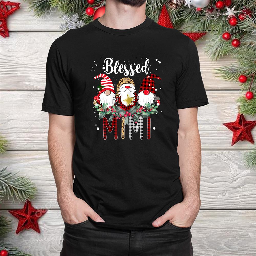 Three Gnomes In Leopard Printed Buffalo Plaid Christmas Shirt Three Gnomes In Leopard Printed Buffalo Plaid Christmas Shirt