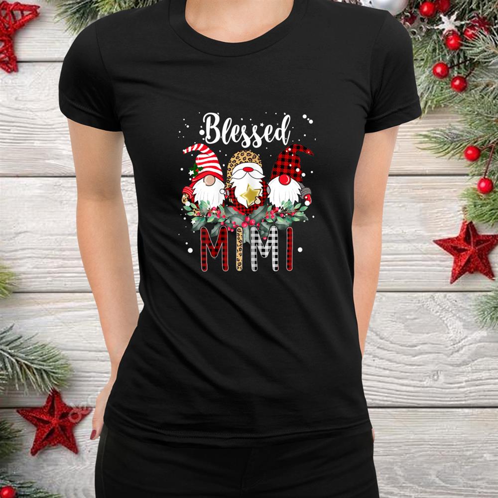 Three Gnomes In Leopard Printed Buffalo Plaid Christmas Shirt Three Gnomes In Leopard Printed Buffalo Plaid Christmas Shirt