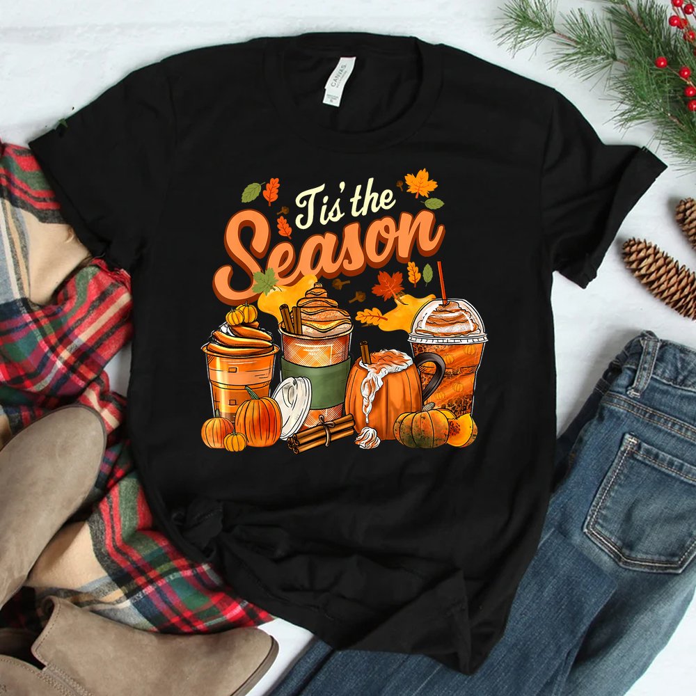 Tis The Season Pumpkin Spice Latte Halloween Shirt Tis The Season Pumpkin Spice Latte Halloween Shirt