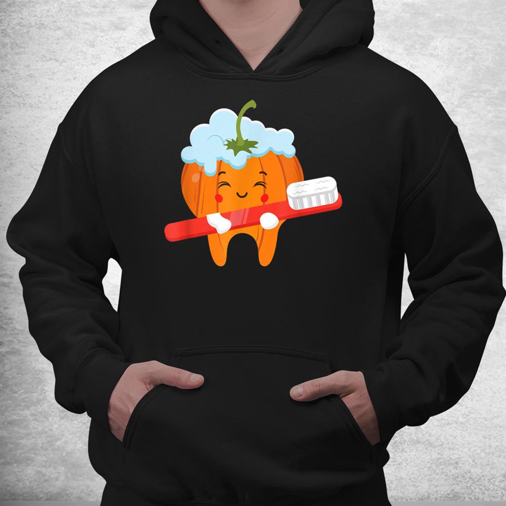 Tooth Brush Pumpkin Lazy Diy Halloween Funny Dental Shirt Tooth Brush Pumpkin Lazy Diy Halloween Funny Dental Shirt