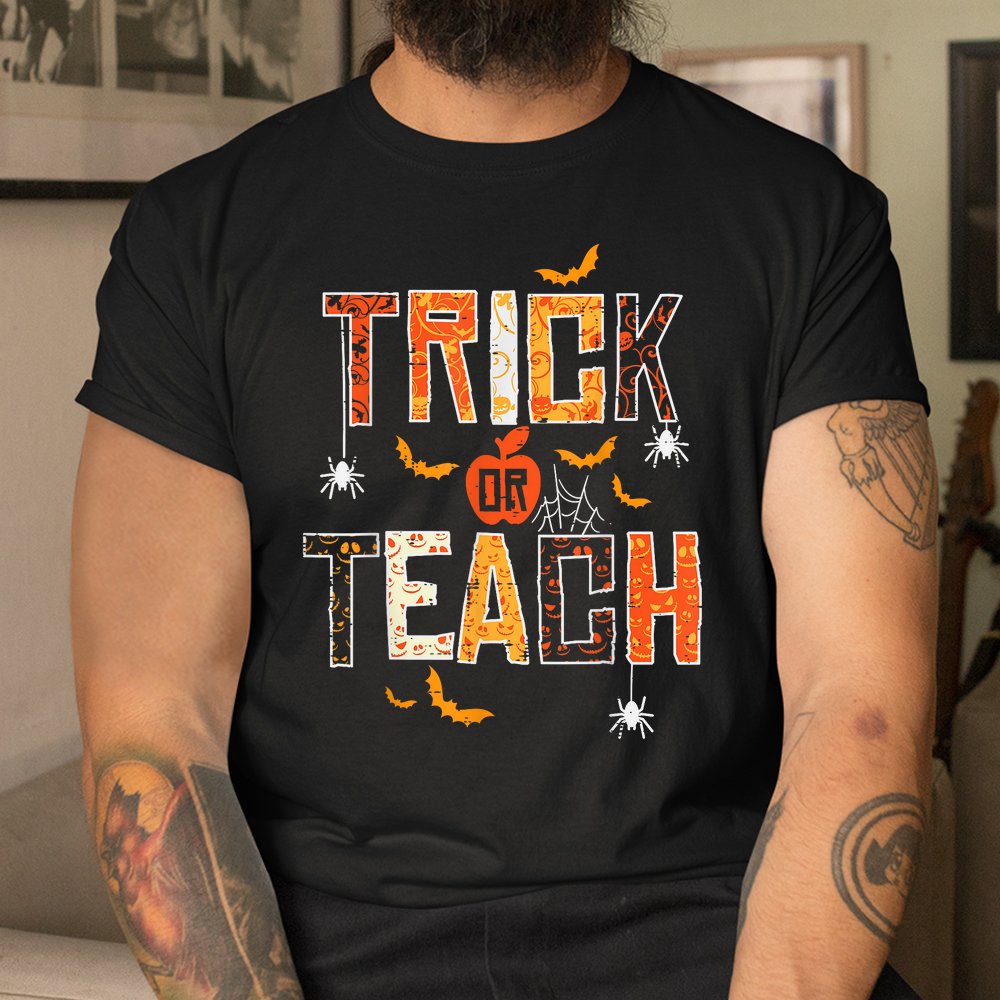 Trick Or Teach Retro Halloween Shirt Trick Or Teach Retro Halloween Shirt