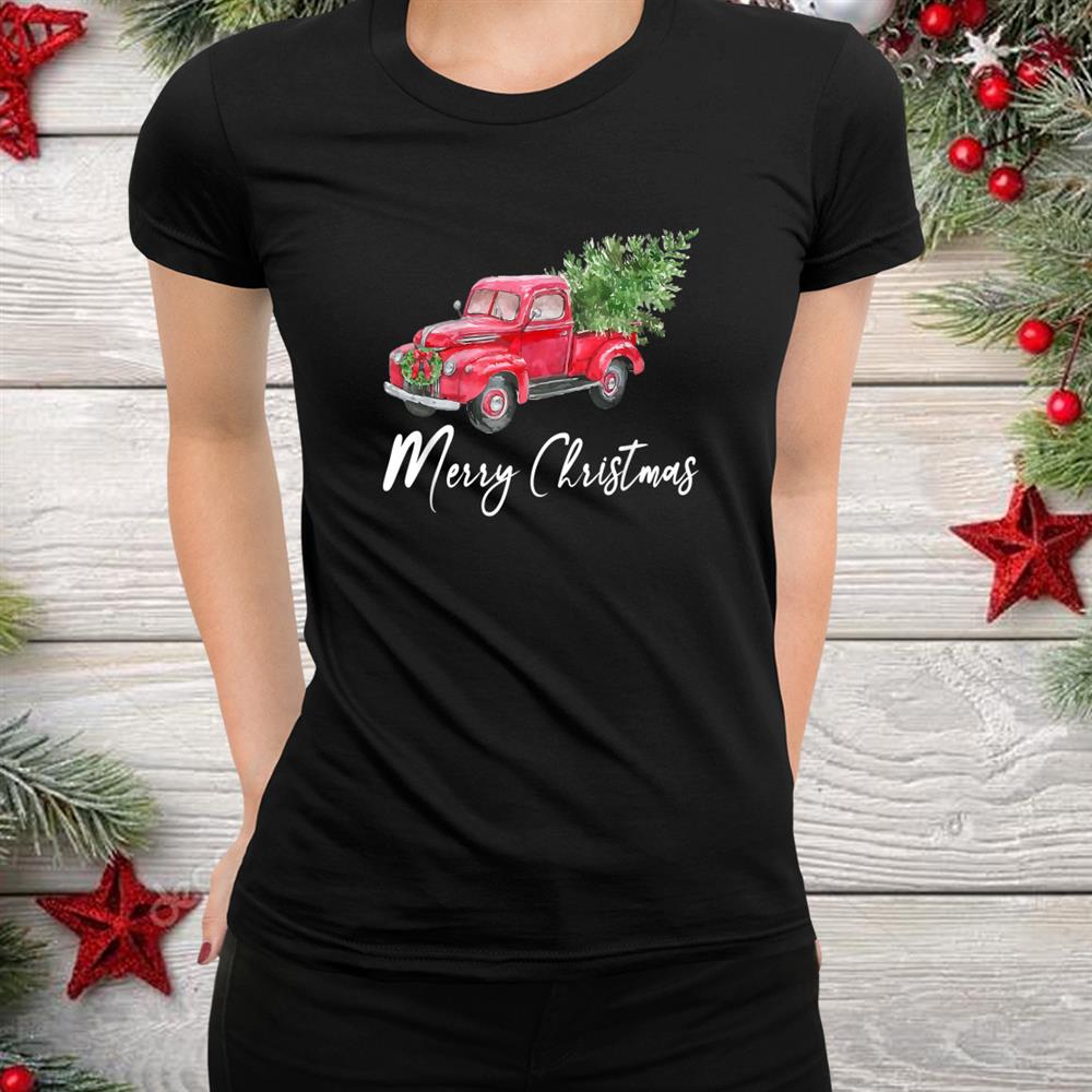 Truck Buffalo Plaid Christmas Tree Shirt Truck Buffalo Plaid Christmas Tree Shirt