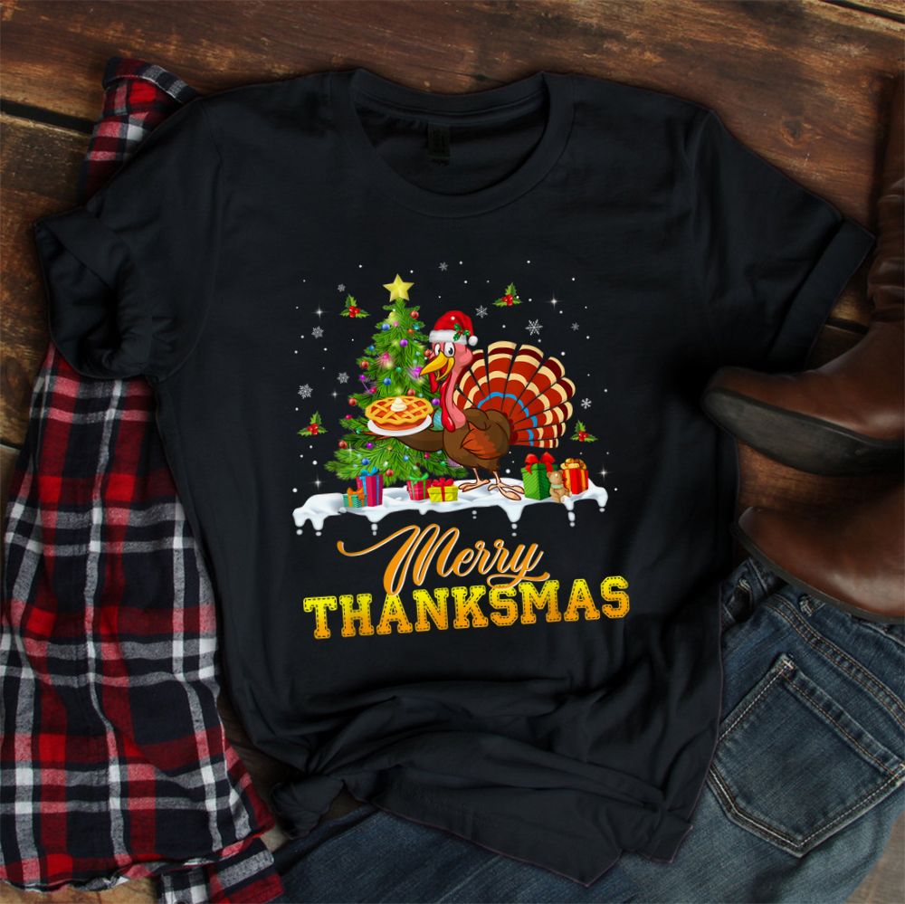 Turkey Santa Merry Thanksmas Christmas Thanksgiving Shirt Turkey Santa Merry Thanksmas Christmas Thanksgiving Shirt