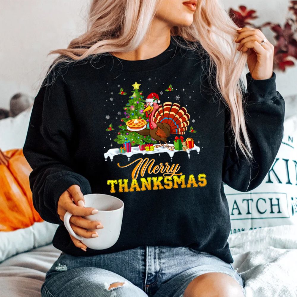 Turkey Santa Merry Thanksmas Christmas Thanksgiving Shirt Turkey Santa Merry Thanksmas Christmas Thanksgiving Shirt