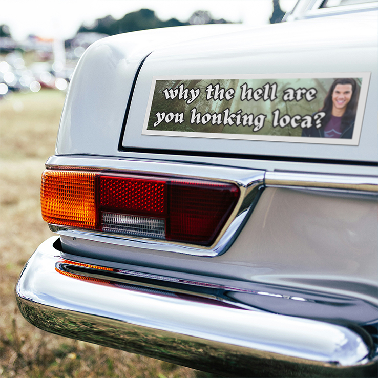Twilight Why The Hell Are You Honking Loca Car Magnet Twilight Why The Hell Are You Honking Loca Car Magnet