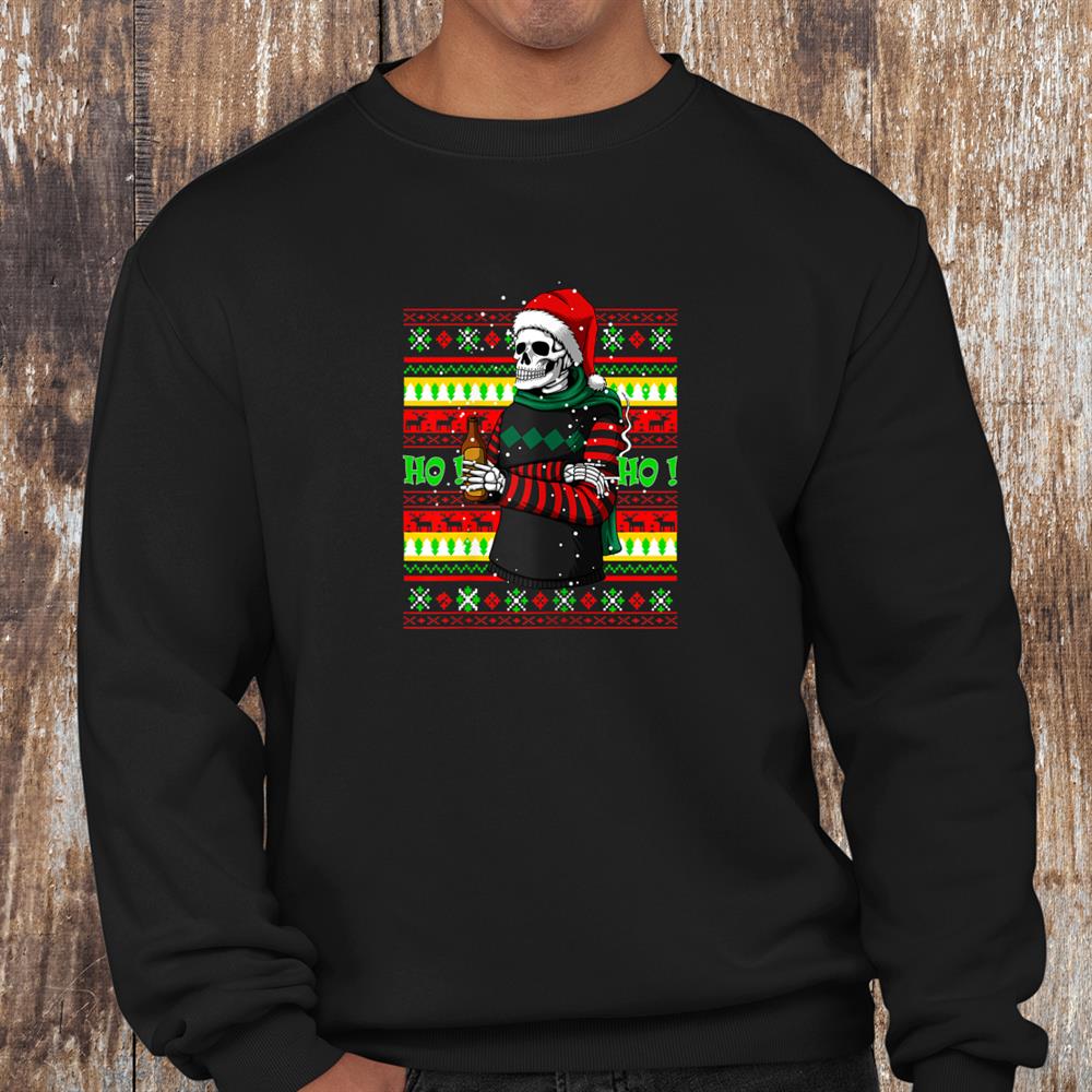 Ugly Christmas Skull Santa Shirt Ugly Christmas Skull Santa Shirt