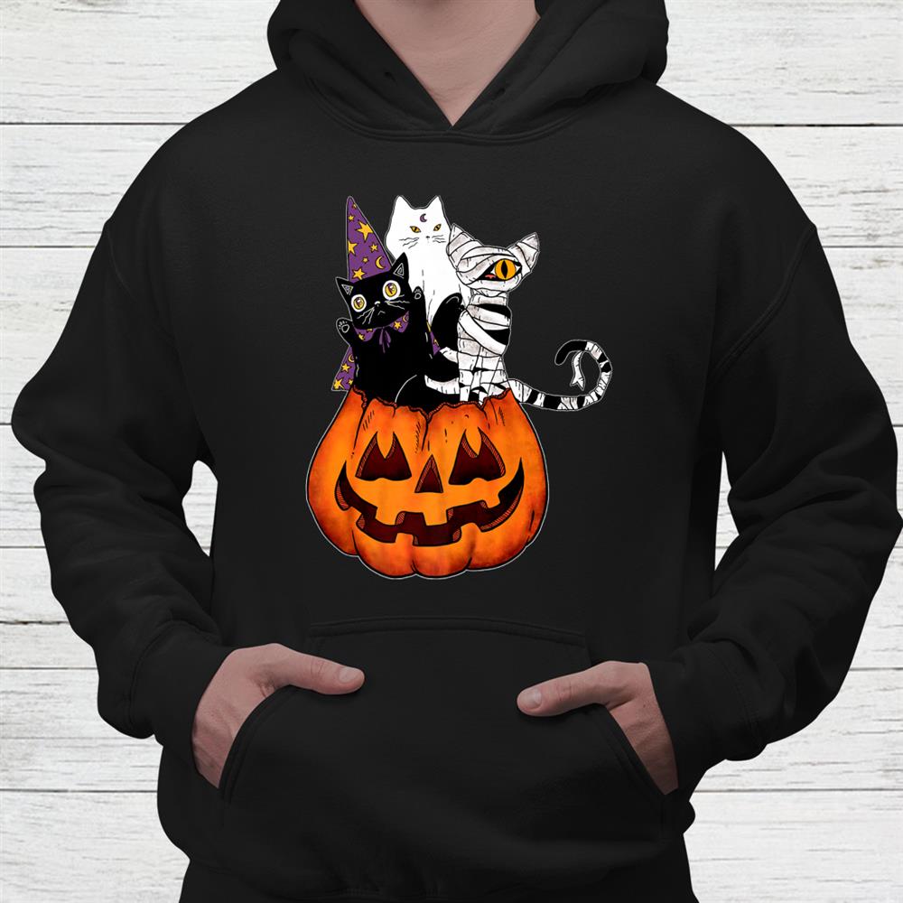 Vintage Halloween Cat Costume Scary Jack O Lantern Pumpkin Shirt Vintage Halloween Cat Costume Scary Jack O Lantern Pumpkin Shirt