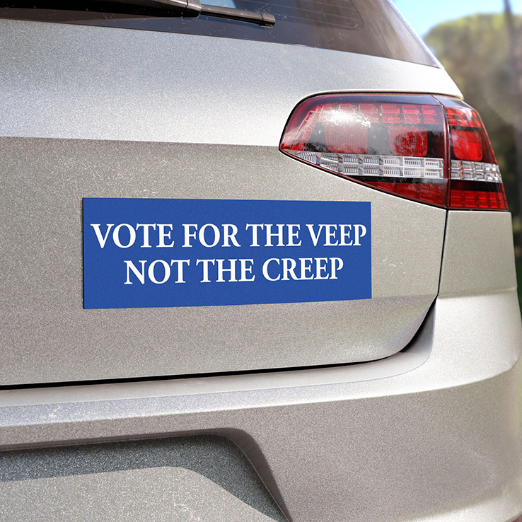Vote For The Veep Not The Creep Car Magnet Vote For The Veep Not The Creep Car Magnet