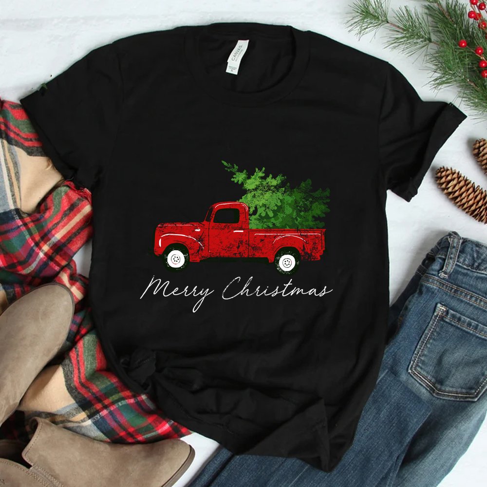 Wagon Christmas Shirt Tree On Truck Wagon Christmas Shirt Tree On Truck