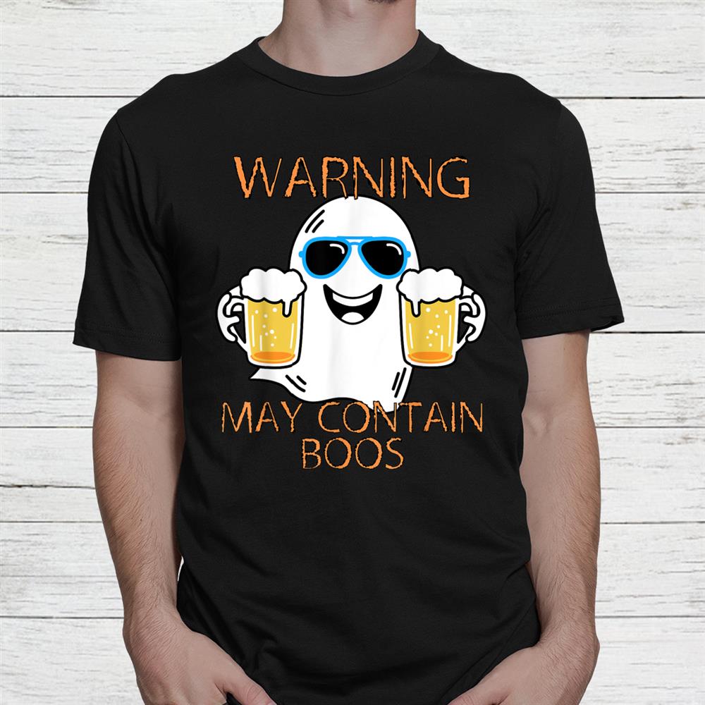 Warning May Contain Boos Mens Halloween Shirt Warning May Contain Boos Mens Halloween Shirt