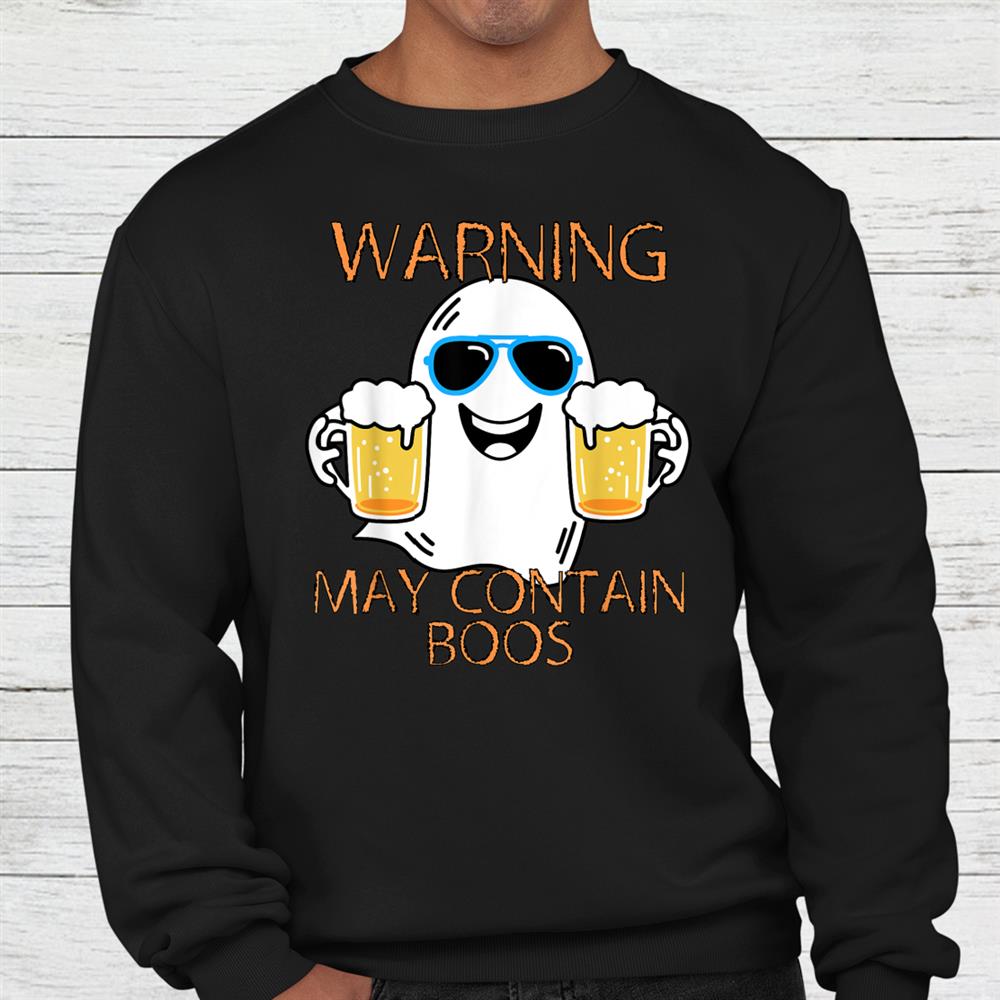 Warning May Contain Boos Mens Halloween Shirt Warning May Contain Boos Mens Halloween Shirt
