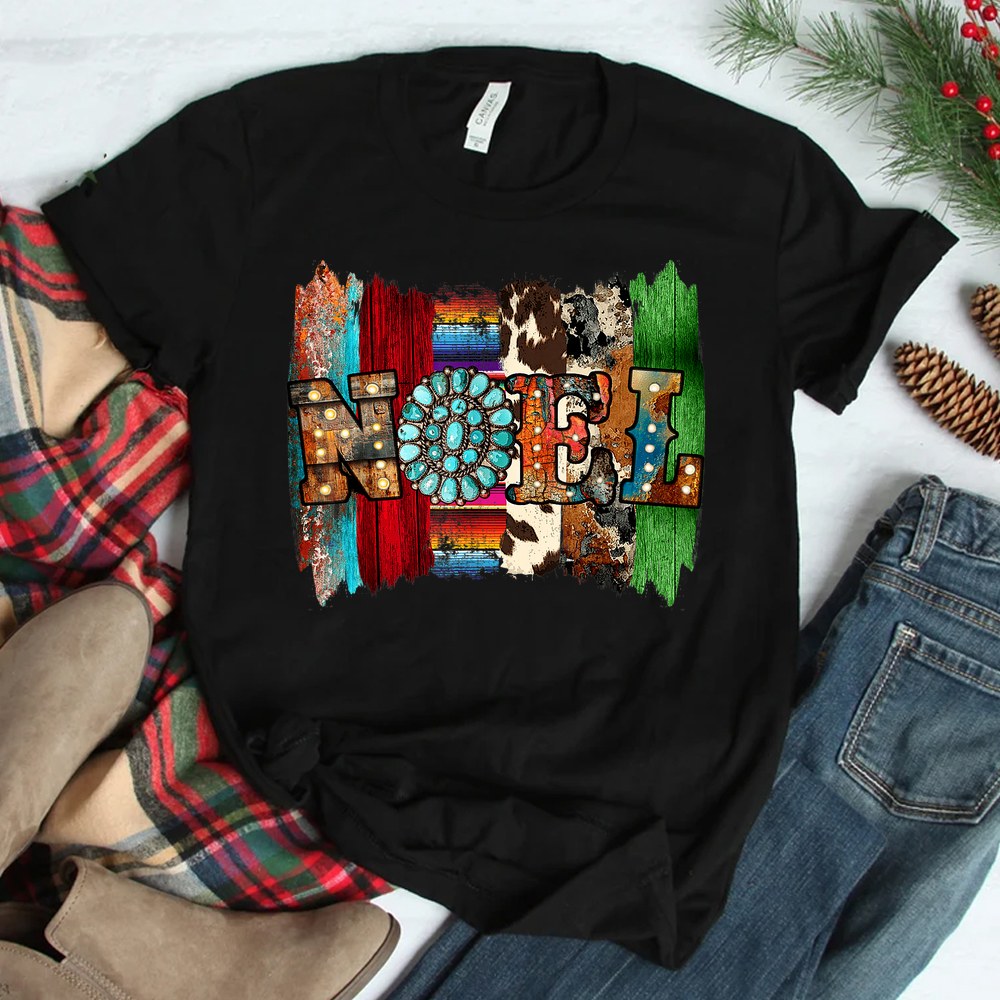 Western Country Merry Christmas Noel Y’all Shirt Western Country Merry Christmas Noel Y’all Shirt