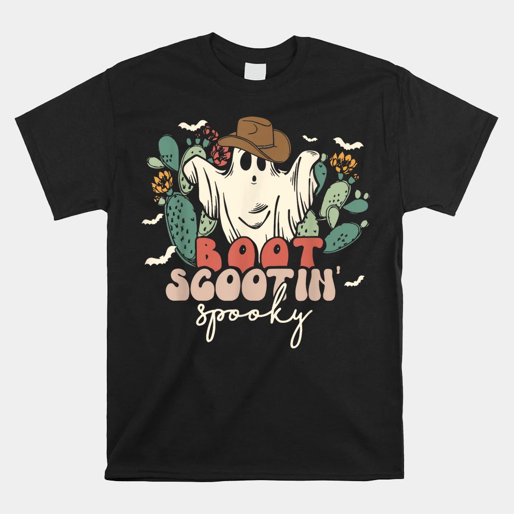 Western Halloween Cowboy Ghost Boot Scootin Spooky Shirt Western Halloween Cowboy Ghost Boot Scootin Spooky Shirt