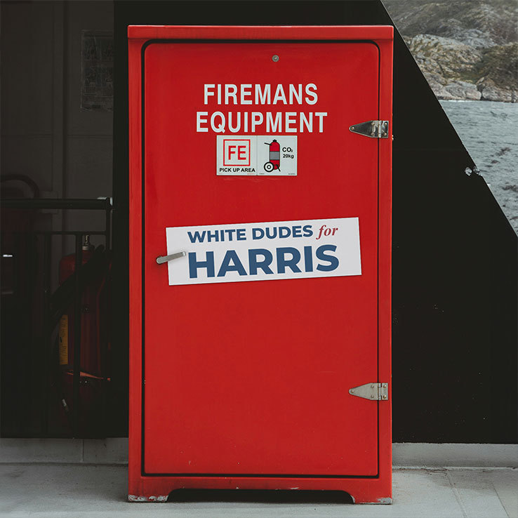 White Dudes For Harris Car Magnet White Dudes For Harris Car Magnet