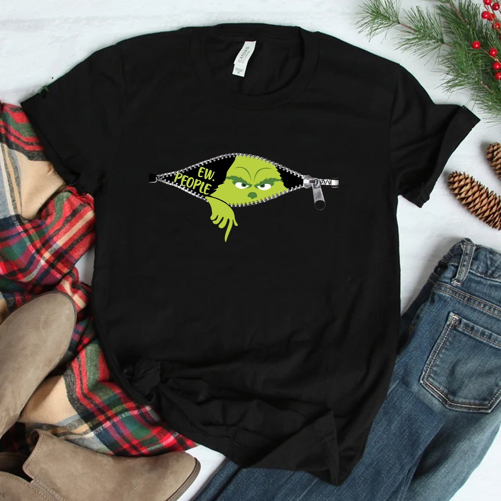 Xmas Green Color Saying Ew People Christmas Shirt Xmas Green Color Saying Ew People Christmas Shirt