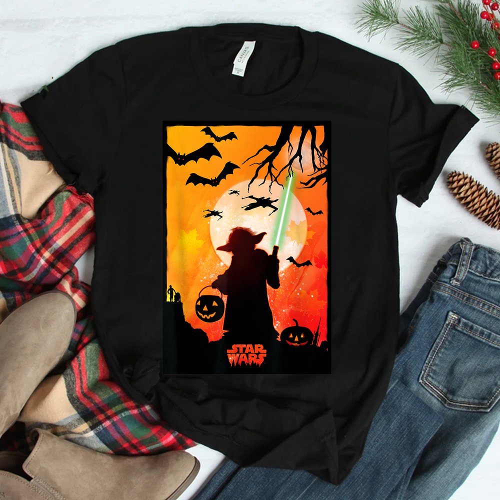 Yoda Silhouette Halloween Shirt Yoda Silhouette Halloween Shirt