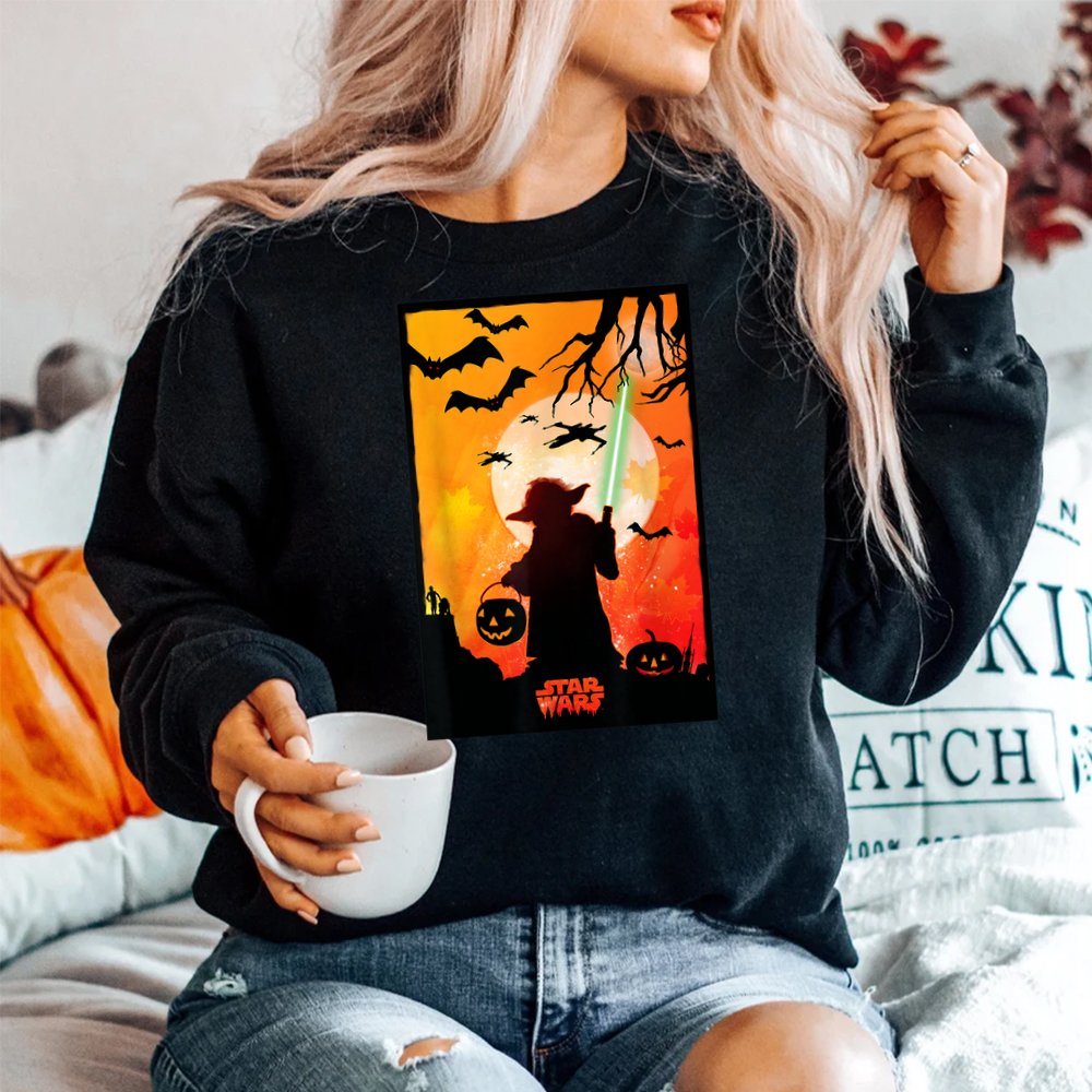 Yoda Silhouette Halloween Shirt Yoda Silhouette Halloween Shirt