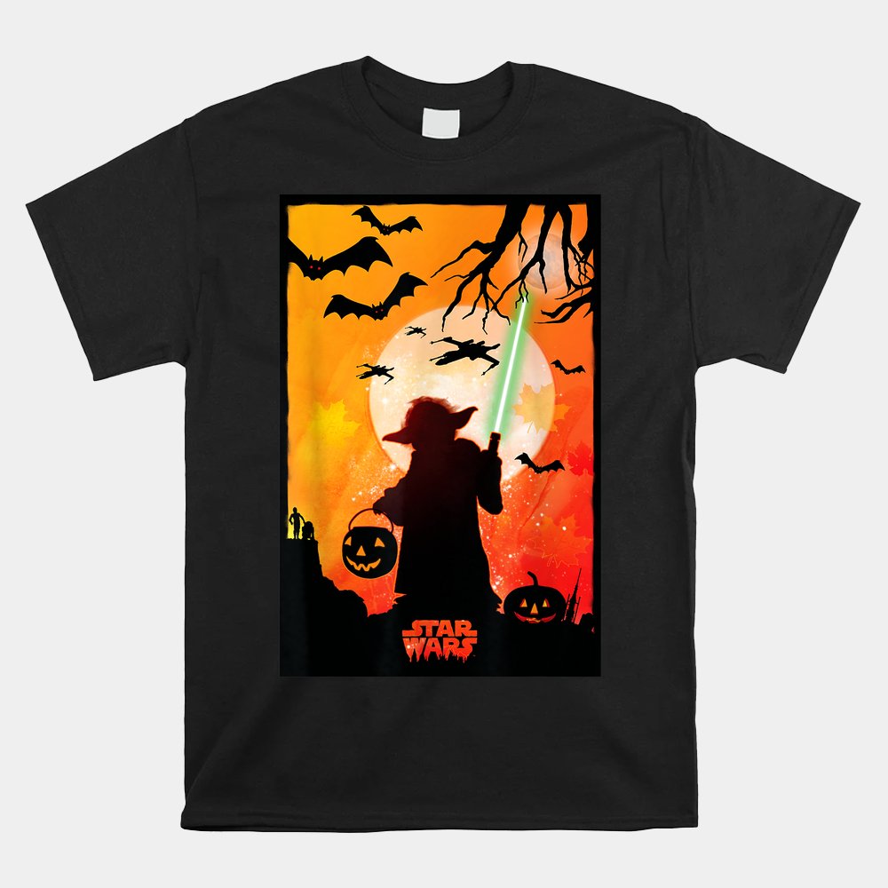 Yoda Silhouette Halloween Shirt Yoda Silhouette Halloween Shirt