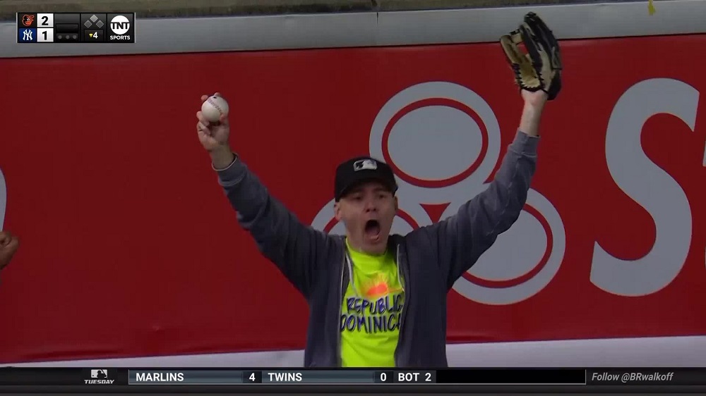 Zack Hample wore Republic Dominican Shirt