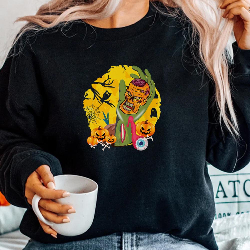 Zombie Brain Chilling Zombie Halloween Shirt Zombie Brain Chilling Zombie Halloween Shirt