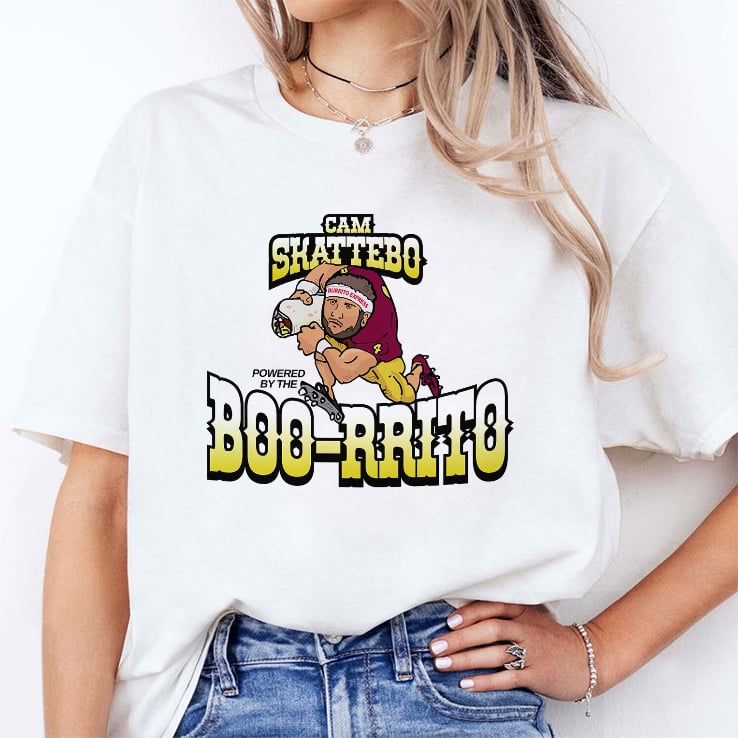 Cam Skattebo Powered By The Boo-Rrito T Shirt Cam Skattebo Powered By The Boo-Rrito T Shirt