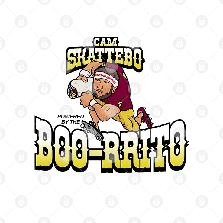 Cam Skattebo Powered By The Boo-Rrito T Shirt Cam Skattebo Powered By The Boo-Rrito T Shirt