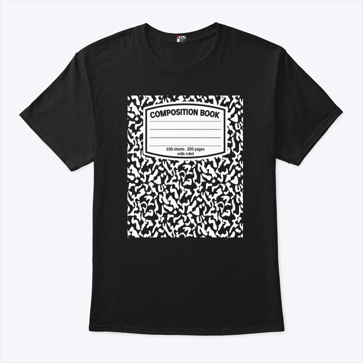 Composition Book Notebook T Shirt Composition Book Notebook T Shirt