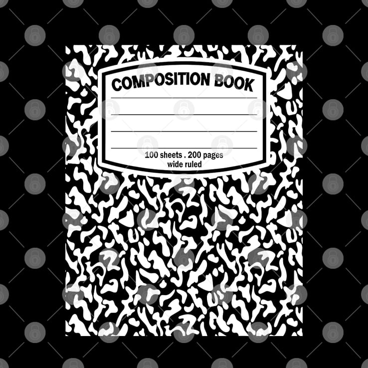Composition Book Notebook T Shirt Composition Book Notebook T Shirt