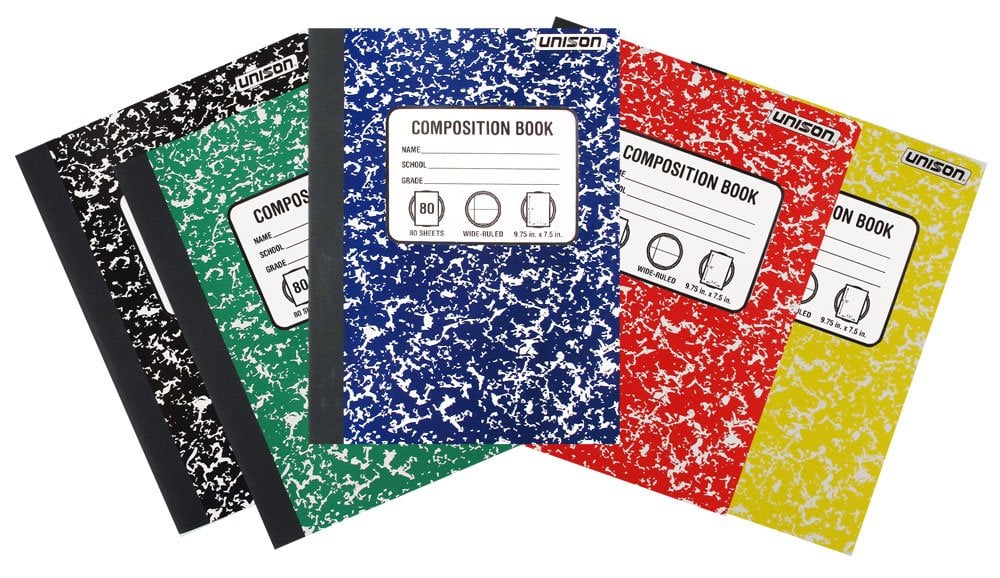 Composition Book Notebook T Shirt 8 Composition Book Notebook