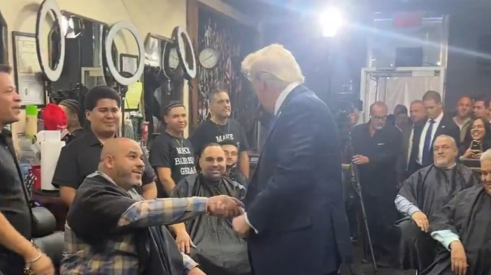Donald Trump Gets Applause From Bronx Barber Shop