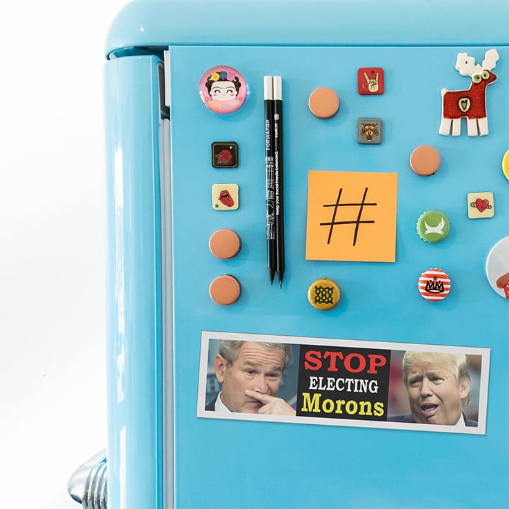 George W. Bush Stop Electing Morons Anti Trump Car Magnet George W. Bush Stop Electing Morons Anti Trump Car Magnet