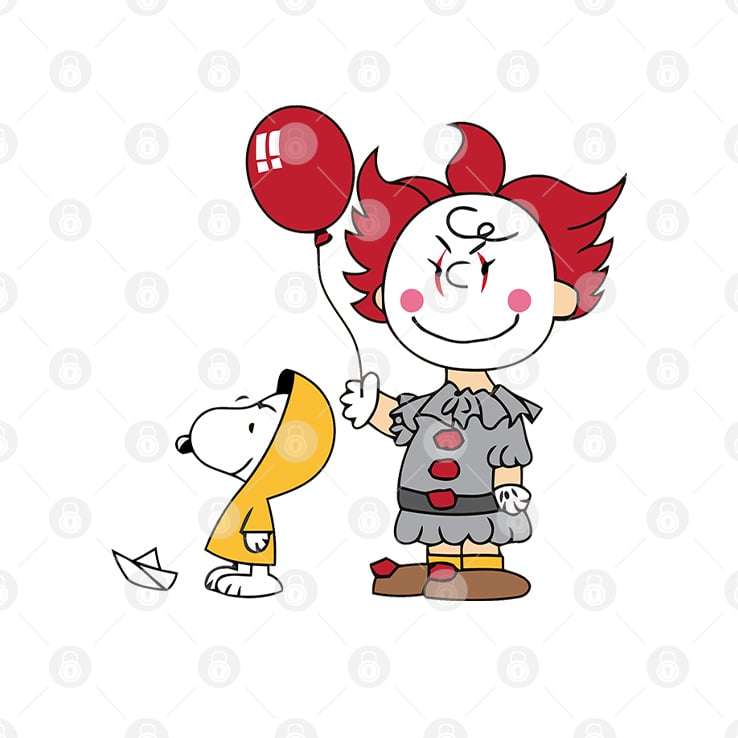 IT Pennywise Charlie Brown And Georgie Snoopy Stephen King Shirt IT Pennywise Charlie Brown And Georgie Snoopy Stephen King Shirt