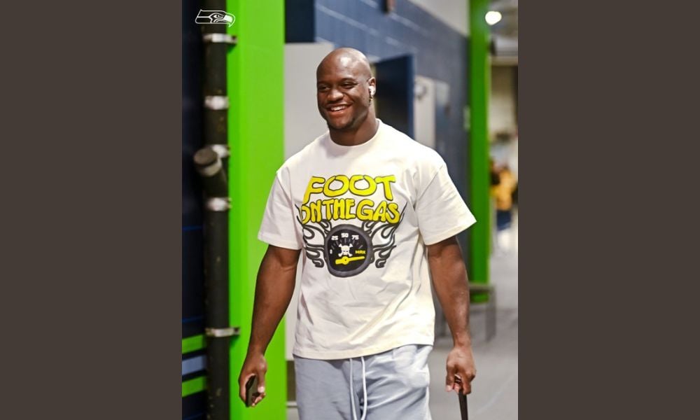 Kenneth Walker III Foot On The Gas T Shirt 7 Kenneth Walker Wearing III Foot On The Gas T Shirt