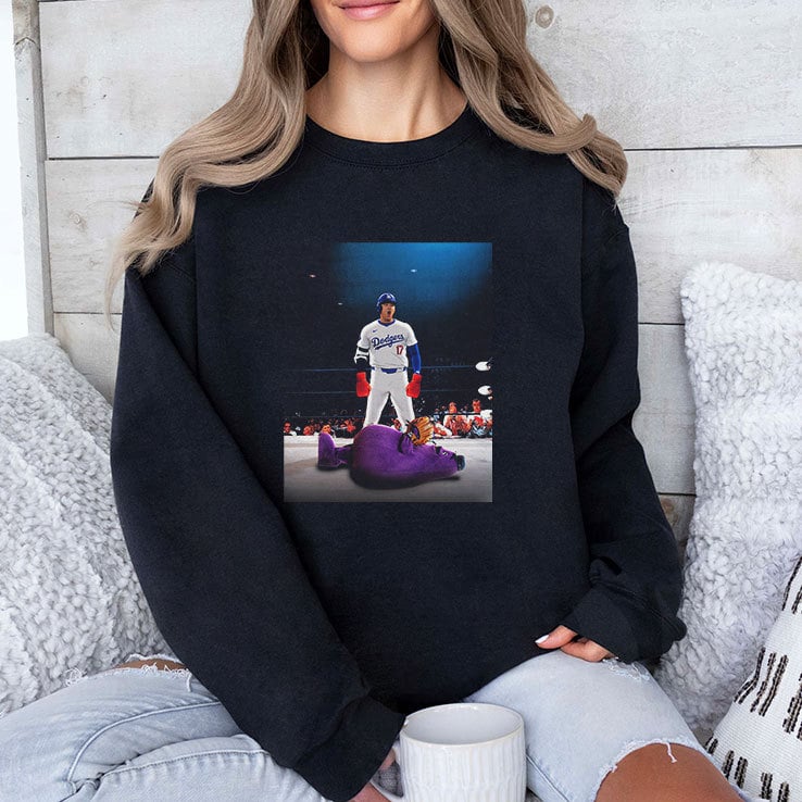 Los Angeles Dodgers Shohei Ohtani Down Goes Grimace Shirt Los Angeles Dodgers Shohei Ohtani Down Goes Grimace Shirt