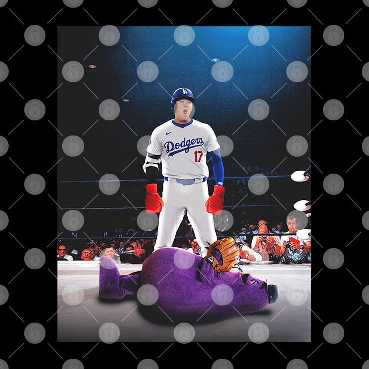 Los Angeles Dodgers Shohei Ohtani Down Goes Grimace Shirt Los Angeles Dodgers Shohei Ohtani Down Goes Grimace Shirt