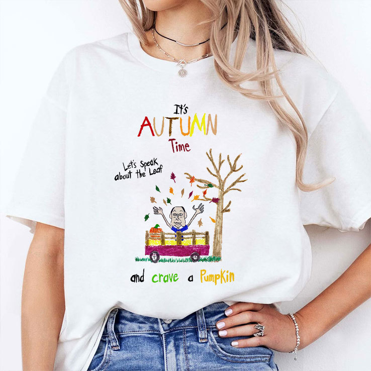 It’s Autumn Time Let’s Speak About The Leaf And Carve A Pumpkin Shirt It’s Autumn Time Let’s Speak About The Leaf And Carve A Pumpkin Shirt