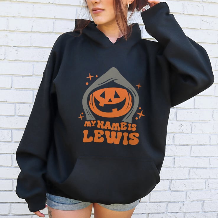 Personalized My Name Is Lewis Pumpkin Halloween T Shirt Personalized My Name Is Lewis Pumpkin Halloween T Shirt