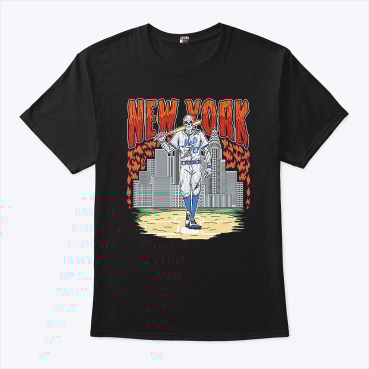 Reed Garrett New York Mets Skull Shirt Reed Garrett New York Mets Skull Shirt