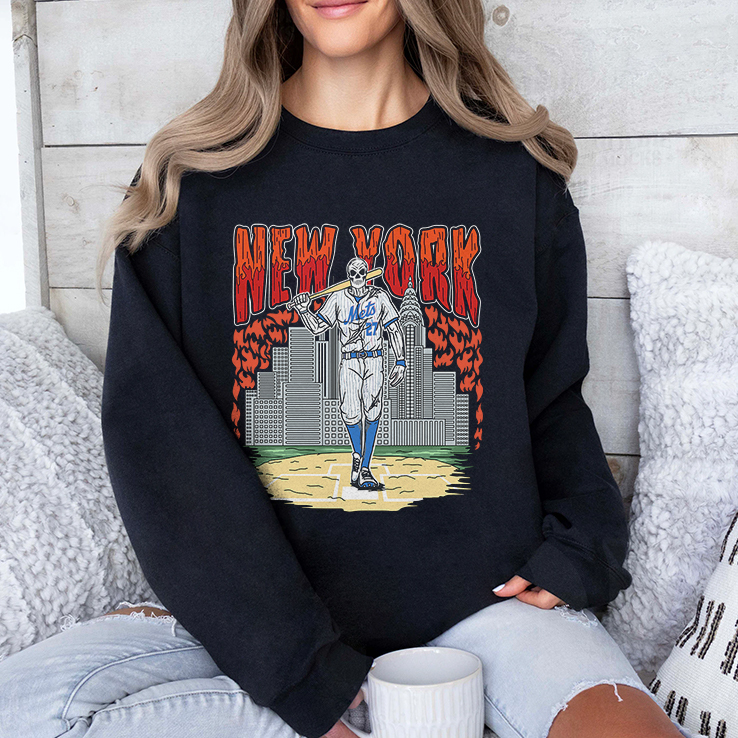 Reed Garrett New York Mets Skull Shirt Reed Garrett New York Mets Skull Shirt