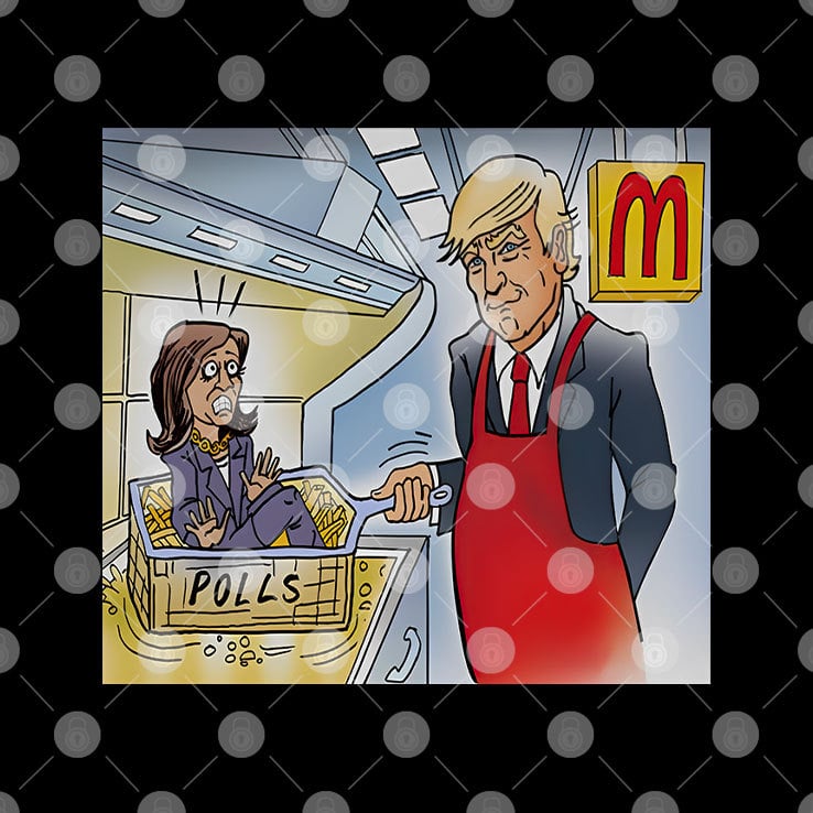 Trump Is Cooking Kamala In The Polls McDonald’s Shirt Trump Is Cooking Kamala In The Polls McDonald’s Shirt