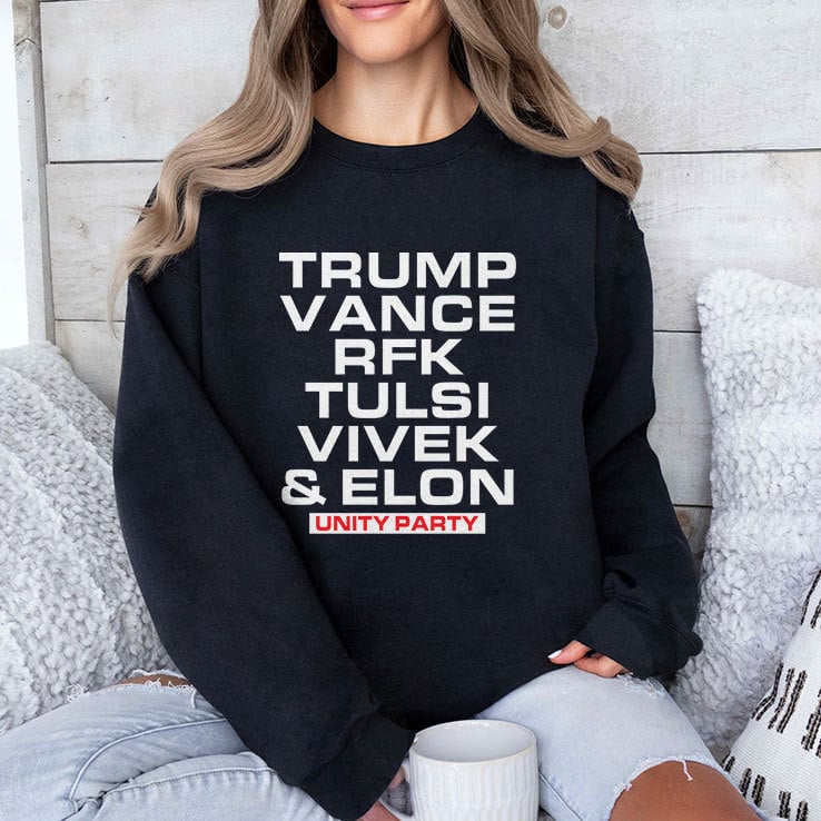 Trump Vance RFK Tulsi Vivek And Elon Unity Party T Shirt Trump Vance RFK Tulsi Vivek And Elon Unity Party T Shirt