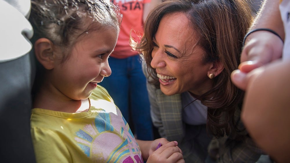 Which Candidate Is A Better Example For Your Children Vote Harris