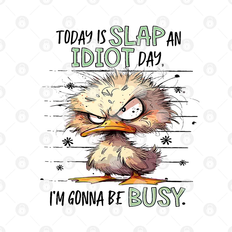 Duck Today Is Slap An Idiot Day I’m Gonna Be Busy T Shirt Duck Today Is Slap An Idiot Day I’m Gonna Be Busy T Shirt