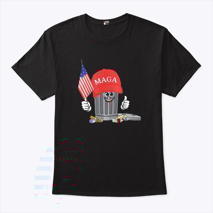 Funny Trump MAGA Garbage Can American Flag Shirt Funny Trump MAGA Garbage Can American Flag Shirt