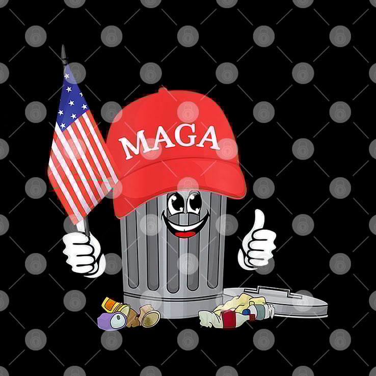 Funny Trump MAGA Garbage Can American Flag Shirt Funny Trump MAGA Garbage Can American Flag Shirt