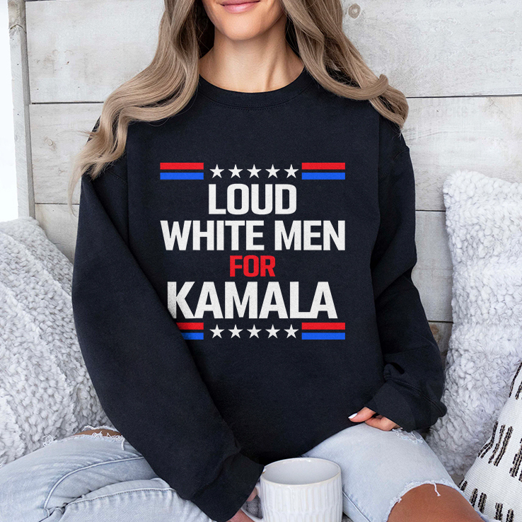Loud White Men For Kamala Harris Shirt Loud White Men For Kamala Harris Shirt