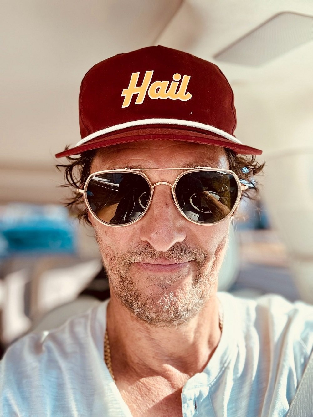 Matthew Mcconaughey wore Commanders Hail Hat